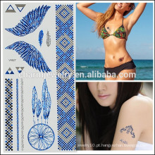 OEM atacado tatuagens temporárias colorido asas tatuagem design de moda para meninas V4627